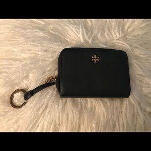 Tory Burch Navy Blue Small Wallet and Key Holder